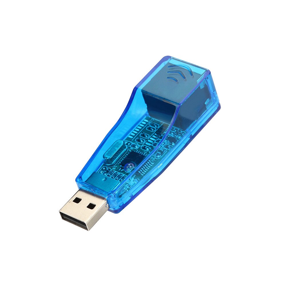 2017 Hot USB 2.0 Para LAN Ethernet RJ45 10/100Mbps Placa de Rede Adaptador azul para PC Android