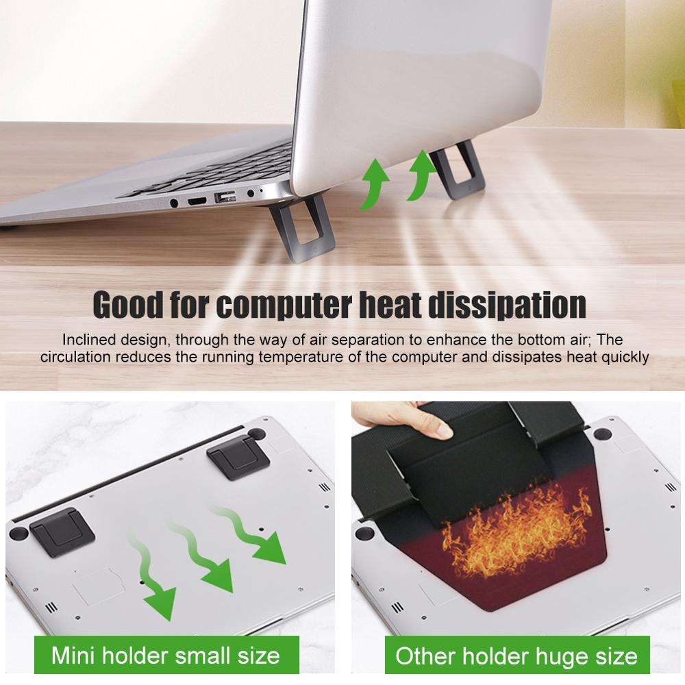 1 Pair Mini Portable Laptop Stand For MacBook Pro Air iPad Xiaomi Tablet Stand Notebook Cooling Holder Support Laptop Accessorie