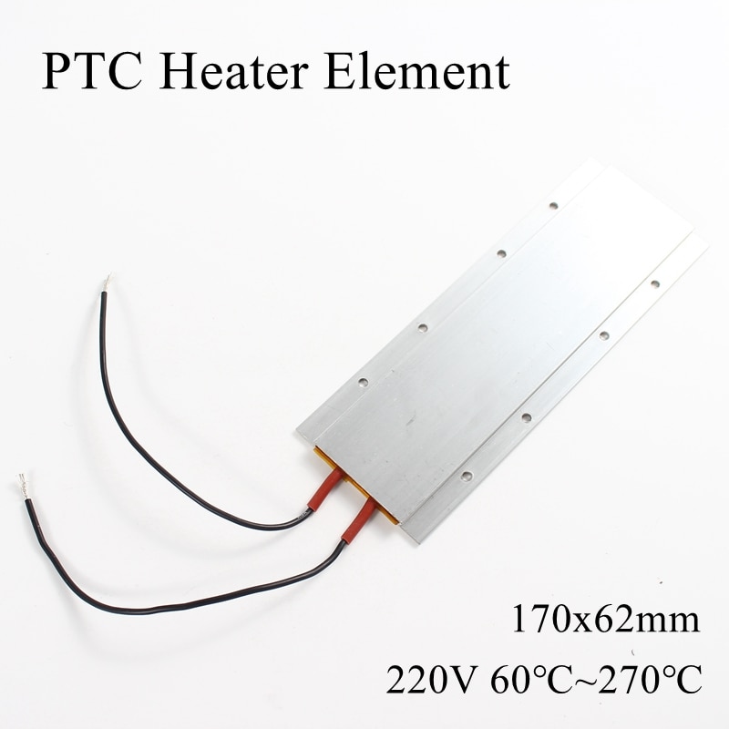 170x62mm 220V PTC Verwarmingselement Constante Thermostaat Thermistor Lucht Verwarming Sensor Aluminium Shell 170*62mm
