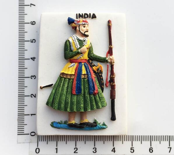 India Fridge Magnet Tourism Souvenir Rajasthan Bangalore 3D Resin Painted Crafts Magnets for Refrigerators Sticker Home Decor: Navy Blue