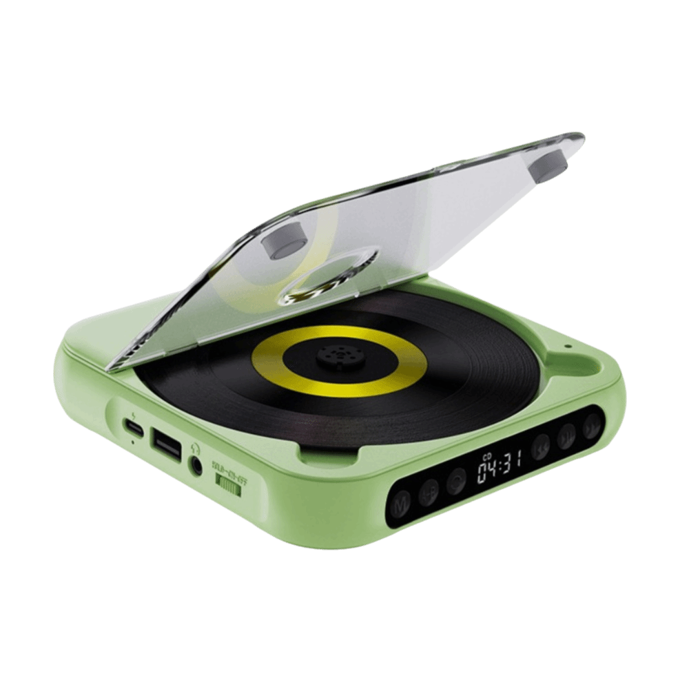 Dustproof Cover CD Player A-B Repeat Timer 6 Modes Portable Music Player LED Screen FM Radio Bluetooth Music Player: PURPLE