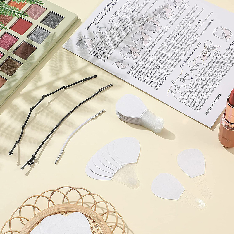 40 Uds pegatinas invisibles instantáneas para la cara cuello ojo doble levantamiento de barbilla cintas en forma de V maquillaje parches adhesivos para estiramiento facial