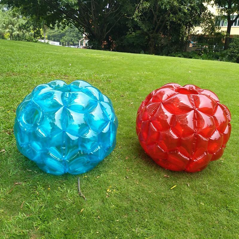 1pc Bumper Ball Soft PVC Inflatable Portable Bubble Ball Bumper Ball Body 60cm Ball Toys for Beach Park BBQ Outdoor