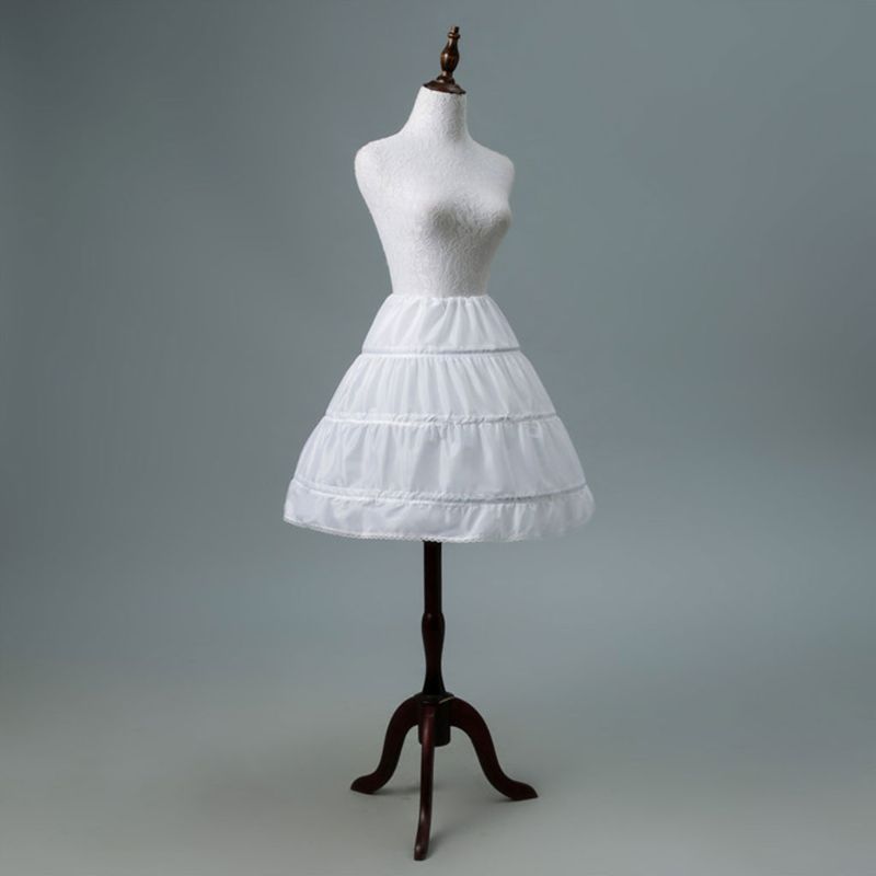 Enfants princesse jupe jupon filles robe de mariée avec cerceau jupes accessoires cordon réglable taille doublure 50PE