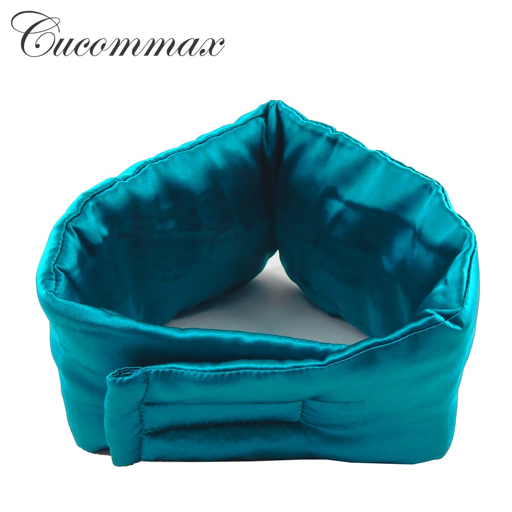 Cucommax 100%  natuurlijk zijden slaapmasker voor de ogen, dikker slaapmasker, zwart masker, verband voor de ogen tijdens het slapen - msk 54
