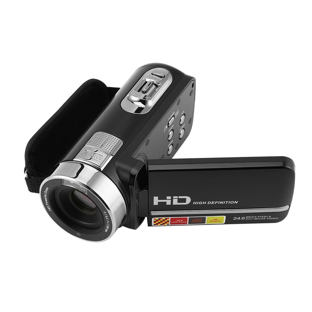 Camera Camcorder Remote Control Infrared Night Vision Handy Camera HD 1080P 24MP 16X Digital Zoom Video Camera with Microphone: EU