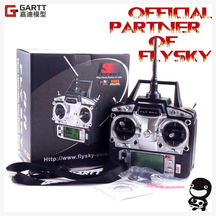 FlySky FS-T6 FS T6 2.4G Digital 6 Channels Transmitter & Receiver RC Radio Mode 2