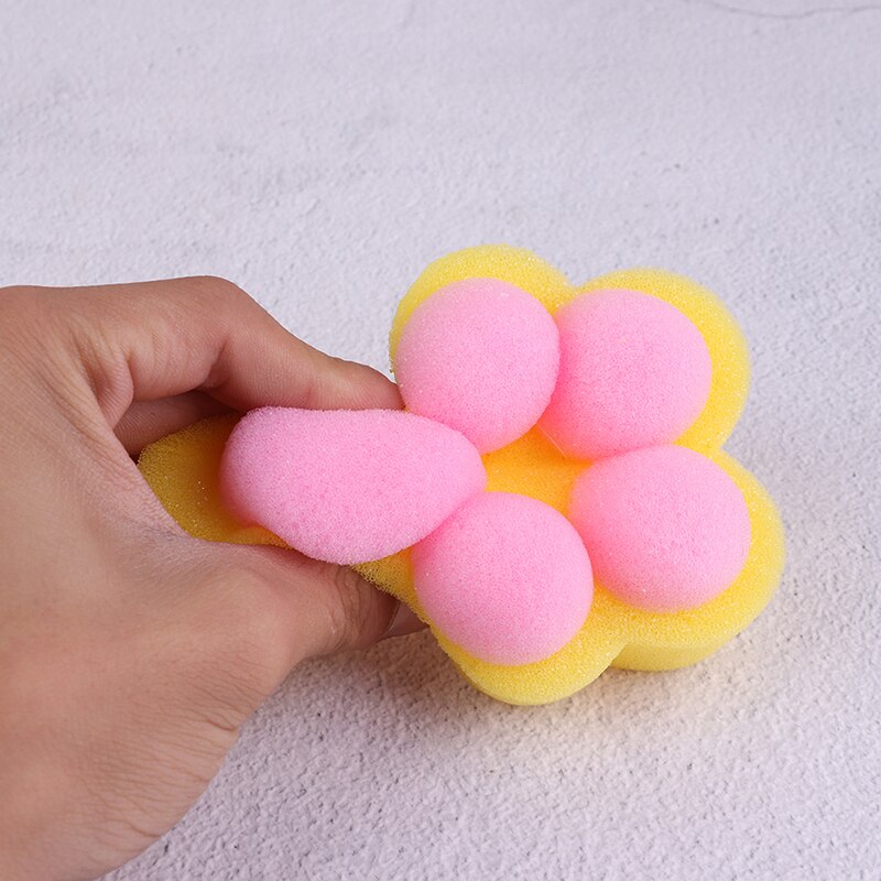 Esponja de baño con forma de fruta bonita de 3 uds para limpieza corporal, esponjas para el cuerpo del bebé, esponja para la ducha de los niños