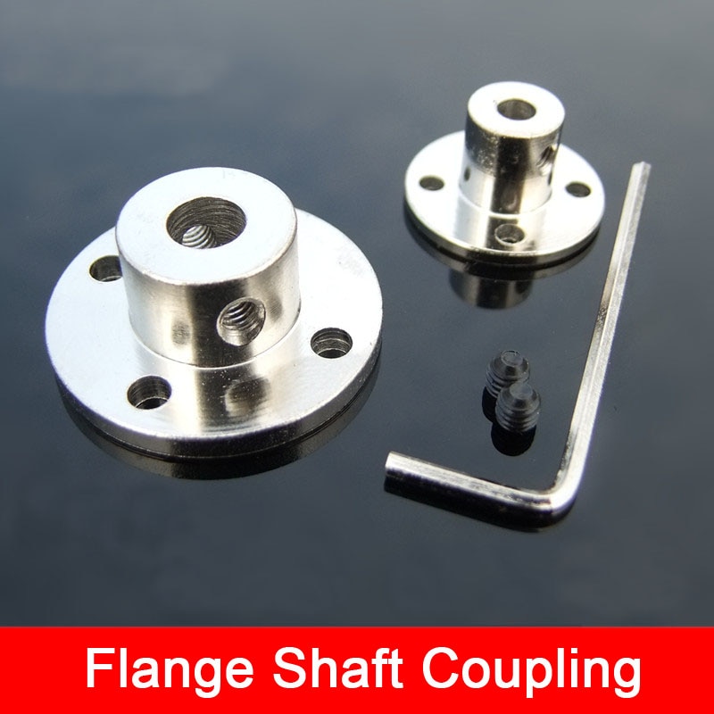 High Hardness Metal Flange Shaft Coupling Rigid Flange Coupling Motor Guide Shaft Axis Bearing Fittings DIY Model Accessory