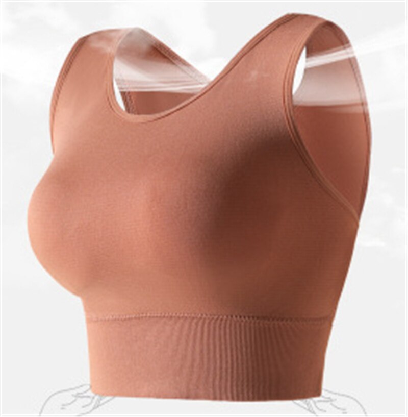 Chaleco de gimnasio para mujer, ropa interior deportiva sólida, transpirable, para correr, ropa activa, Tops de Yoga, sujetadores de entrenamiento elástico de talla libre para Fitness