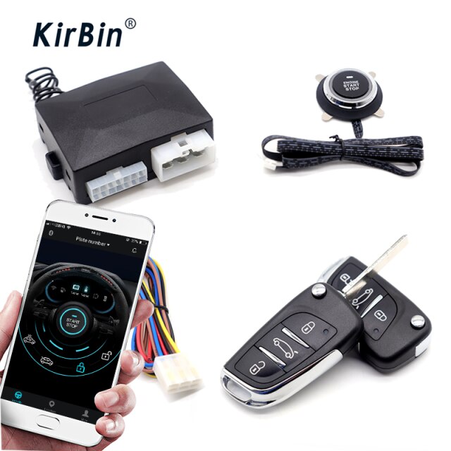 KirBin Car Ignition System With Security Protection,Car Central Locking And Remote Control,Start For Car With Start Stop Button: DS