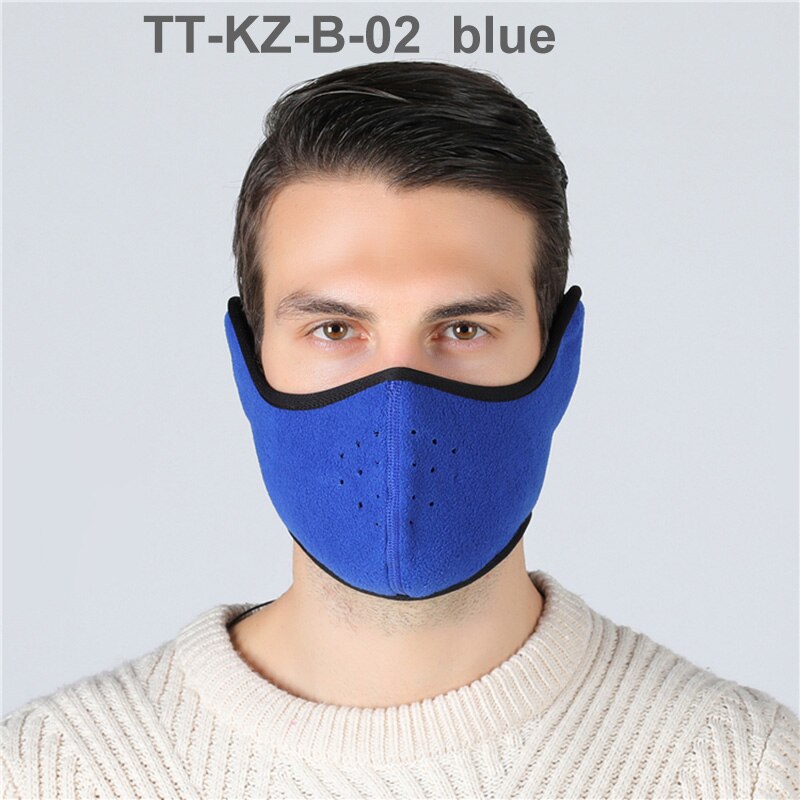 Winter Outdoor Ski Masker Fietsen Paardrijden Warm Rijden Masker Hoofddeksels Winddicht Masker Oor Bescherming Masker: 1 Pcs  blue