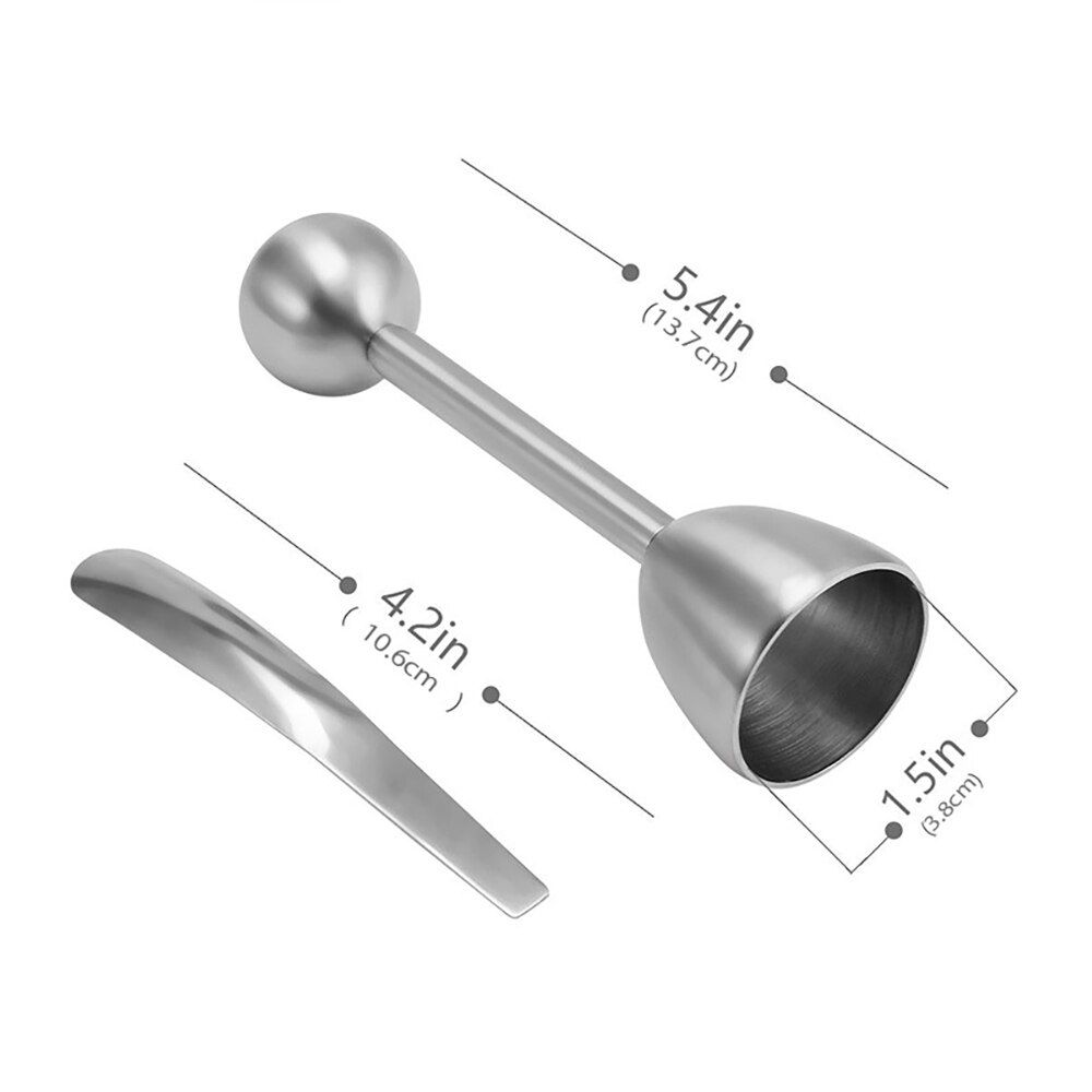 1 Set Stainless Steel Egg Scissors Topper Shell Cutter Knocker Cracker Opener Boiled Raw Egg Open Kitchen Tool Gadgets