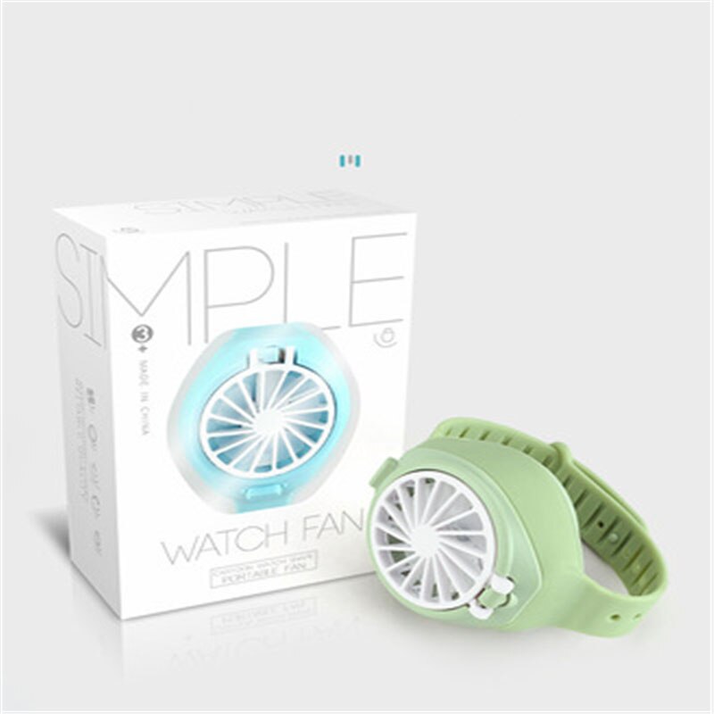 Portable Watch Fan USB Mini Personal Air Cooling Fan Wrist Watch Fan 360 Degree Rotation Fan Ventilador: H