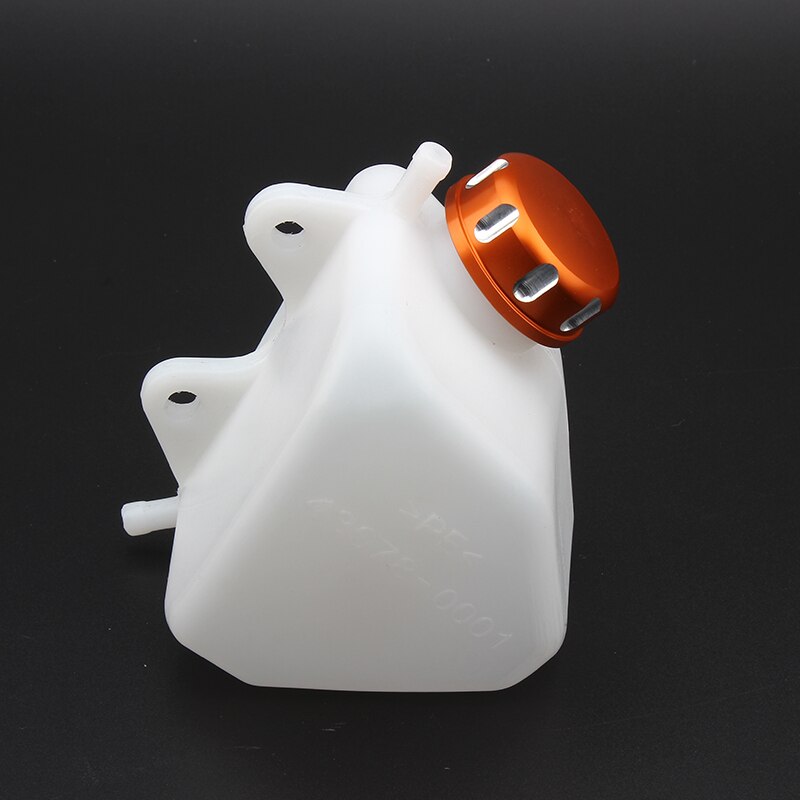 Motorfiets Plastic Water Koelvloeistof Reservoir Tank Cnc Caps Koelvloeistof Reservoir Tank Radiator Overloop Voor Kawasaki KLX250 Klx 250: Orange