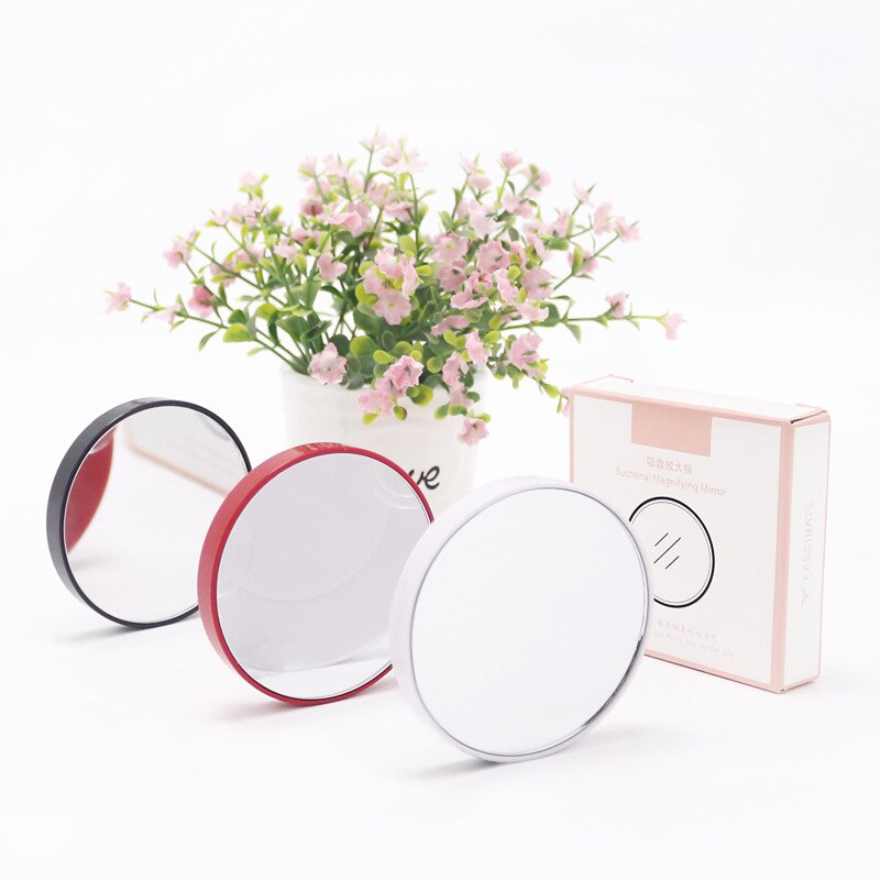 Magnifying mirror makeup mirror mini pocket mirror fill light mirror net red mirror portable 5X magnification compact mirror