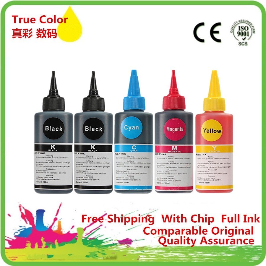 Top refill dye ciss inktkit fotoprint  t1901 t1911 t1912 t1913 t1914 dye inkt voor epson  me401 me301 me303 printers: 1 set 1bk