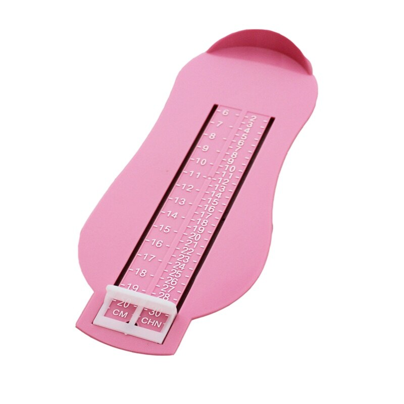 1PC enfants réglable règle mesure chaussure taille outil pied 5 couleurs appliqué jauge ongles fournitures bébé soins produits -né: pink