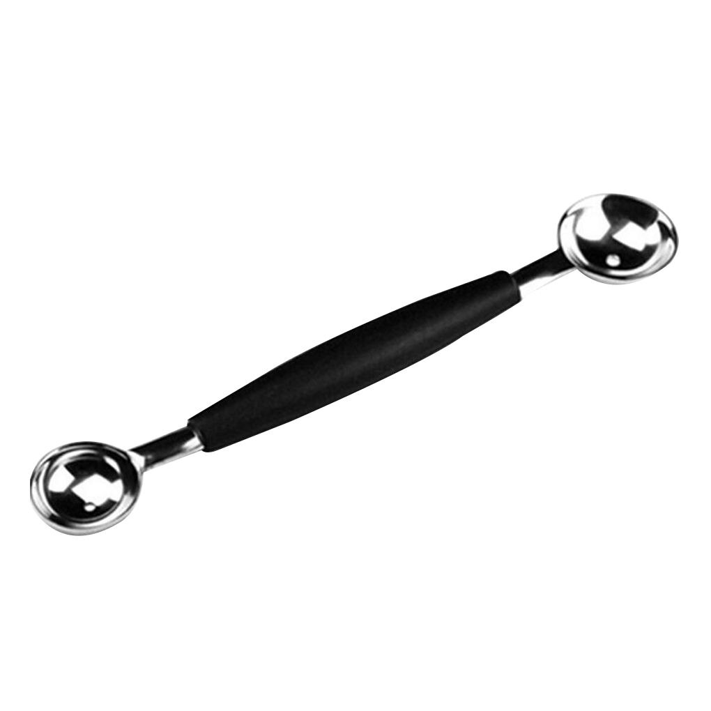Double Head Ice Cream Fruit Scoop Spoon Stainless Steel Baller Melon Scooper Kitchen Gadgets double-end scoop double head baller