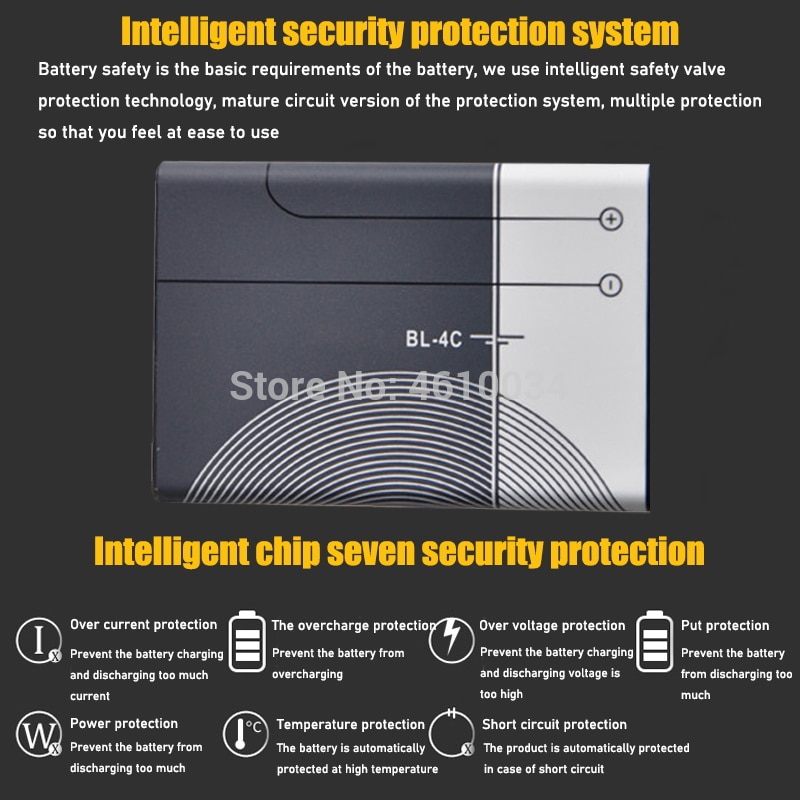 Batterij BL-4C Bl 4C 890Mah Voor Nokia 6300 6100 3500c 7200 X2-00 Bateria Batterij Accumulator