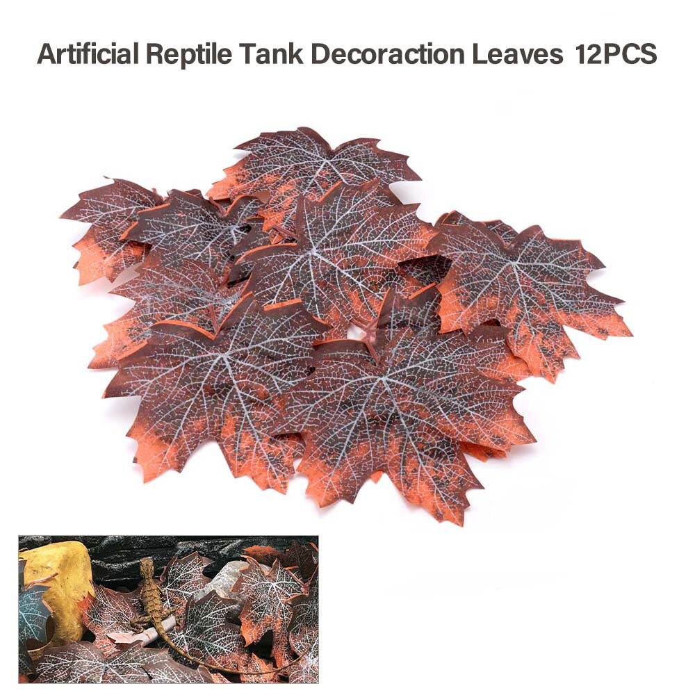 Artificial Reptile Tank Plants Climbing Leaf Decoration for Lizards Frogs Snakes Spider and Other Reptiles Reptile Decoration: Default Title