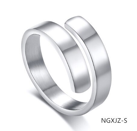 Zilveren gladde ring voor mannen of vrouwen, mooie ringvinger sieraden ngxjz: Ngxjz-s