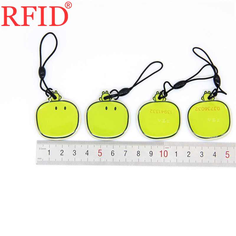 ID 125khz EM4100 TK4100 Read Only Keychain Keyfob RFID Dropping Glue Waterproof Key Fob Ring Token Tag Access Control Card 1pcs