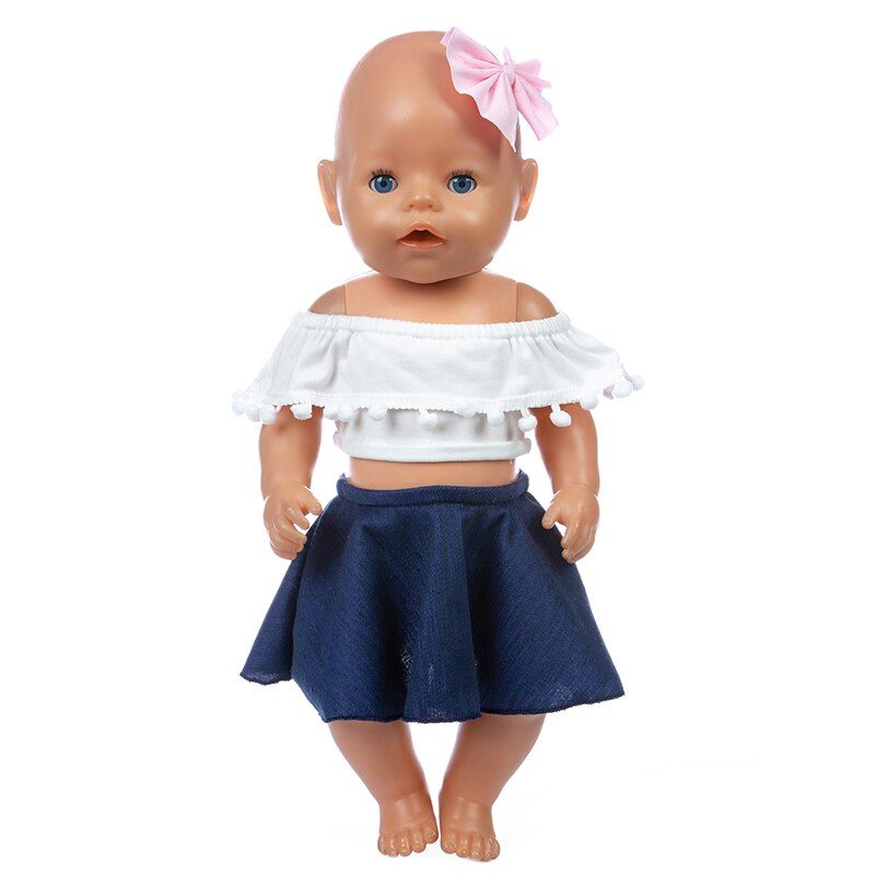 Born Baby Fit 18 pouces 43cm vêtements de poupée trois bleu lapin bleu lapin grenouille bleu Bea poupée accessoires pour bébé d'anniversaire: Q-106