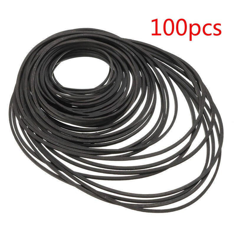 100pcs Universal Mix Cassette Tape Belt Generic Tape Drives Machine Belt 40-135mm
