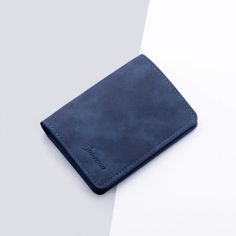 Modny portfel męski/damski ID/portfel z miejscem na karty kredytowe dla mężczyzn Multi-Card BagHolder Dwuczęściowy mały portfel Czarny/szary portmonetka: Niebieski