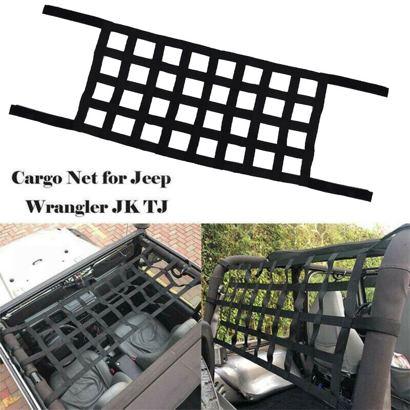 Stalls Cargo Net Roof 600D Webbing Mildew resistant 1pcs Storage For Jeep Wrangler TJ JK
