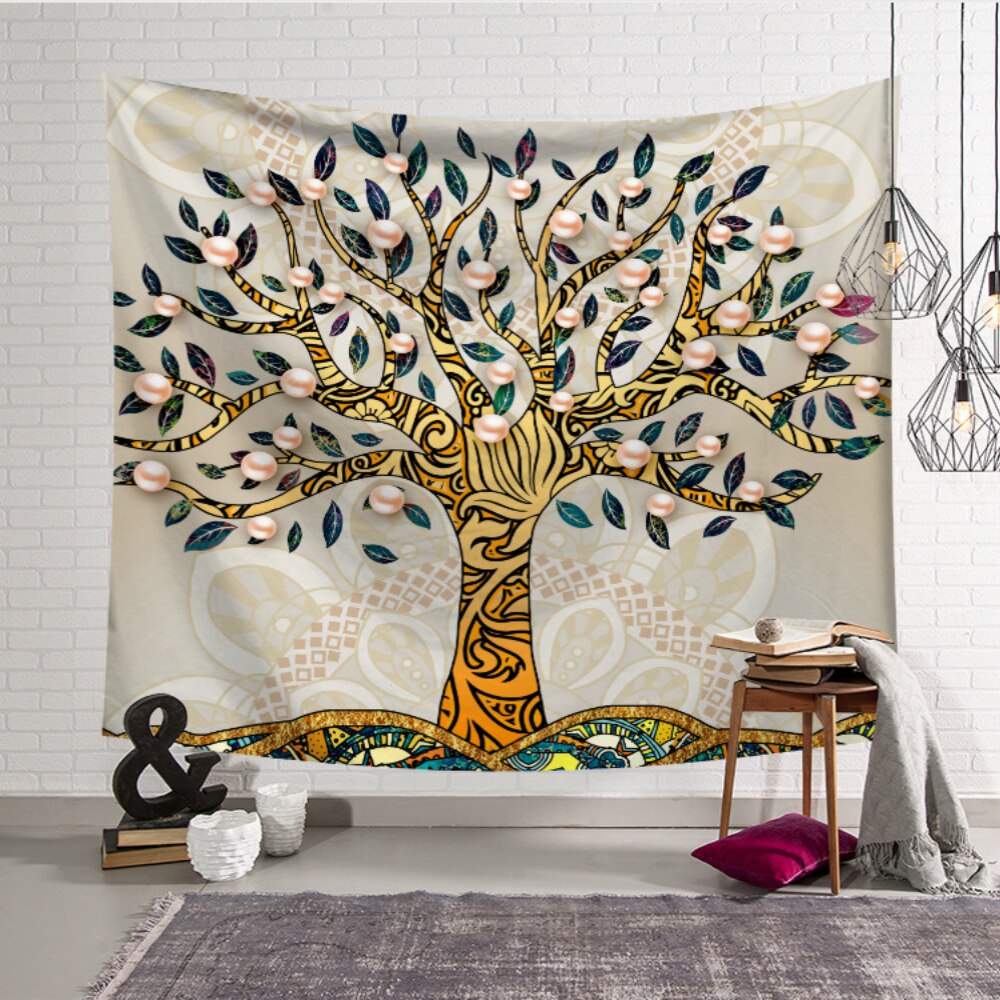 Ethnische Mandala Wandteppich Hängen Elefanten Böhmischen Macrame Zauberstab Decke Tuch Polyester Strand matt Yoga Schal Wohnkultur