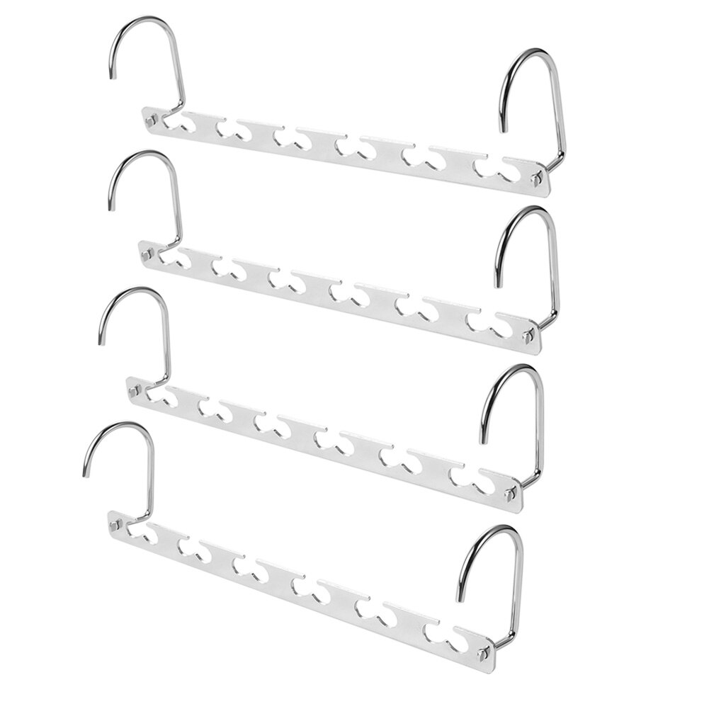 Perchas de Metal para ropa, organizador de ropa para el armario, práctico ahorro de espacio, 2/4 Uds.: 4PCS