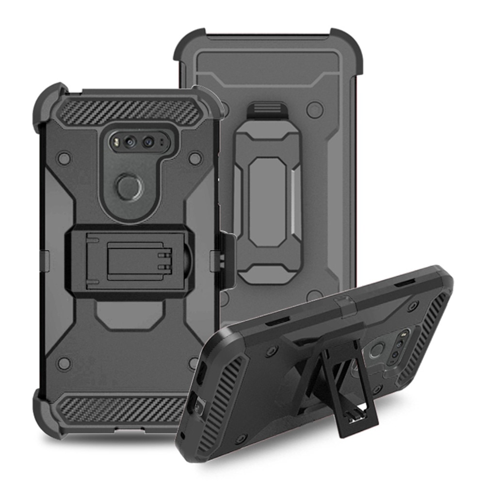 Heavy Duty Híbrido Caso Armadura Para LG V35 + ThinQ Impacto À Prova de Choque Clipe de Cinto Coldre de proteção Rígido Capa Para LG ThinQ V35