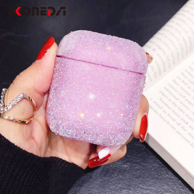 EKONEDA Bling Diamanti Di Lusso di Caso Per Airpods Caso di Colori Della Caramella Della Ragazza Della Copertura di Protezione Per Airpods 2 Airpods pro auricolare casi