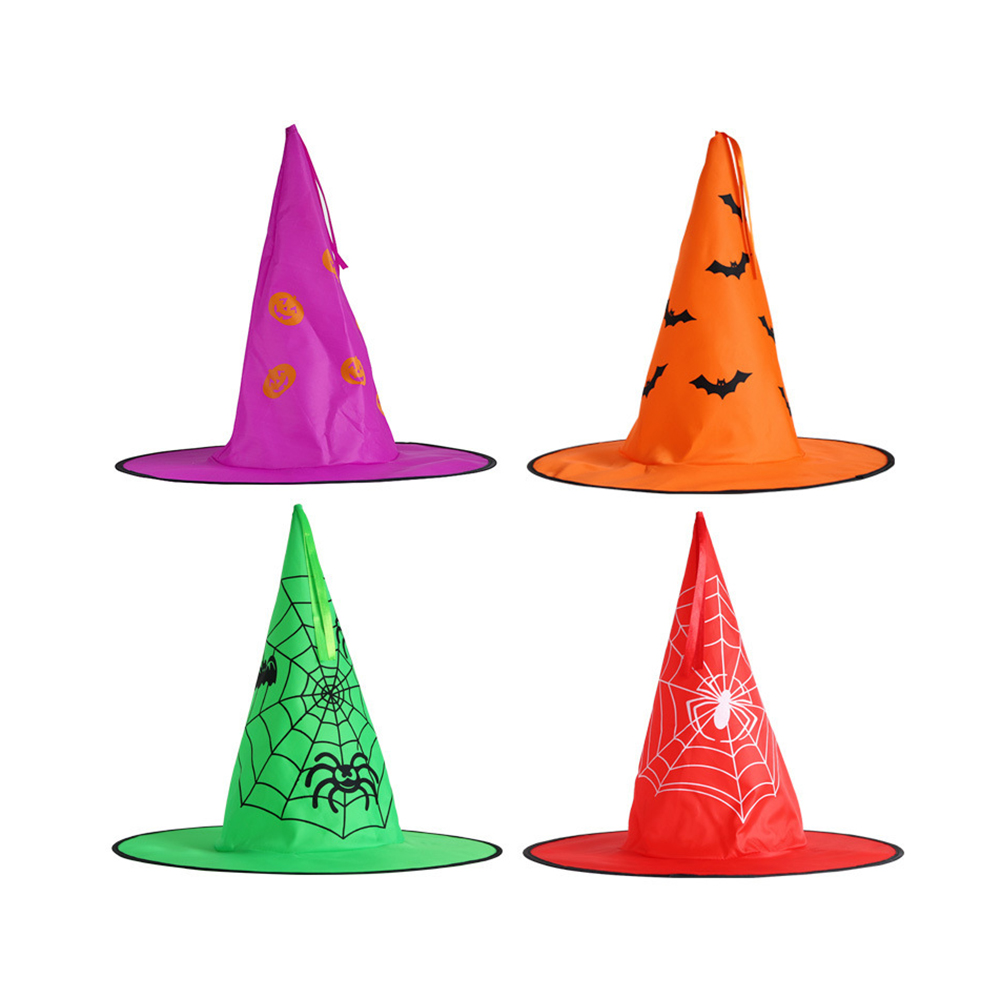 Halloween-dekoration led-leucht-hexenhut kinderkostüm hängende leuchtende mütze deko kopfschmuck für kinder erwachsene partykostüm