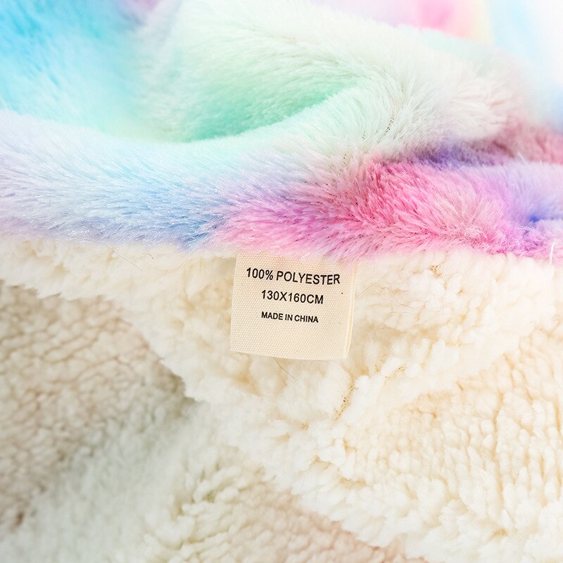 Claroom mantas para Bedssuper suave, manta de punto Throw Bedding Blanket Rainbow edredón xx56 #