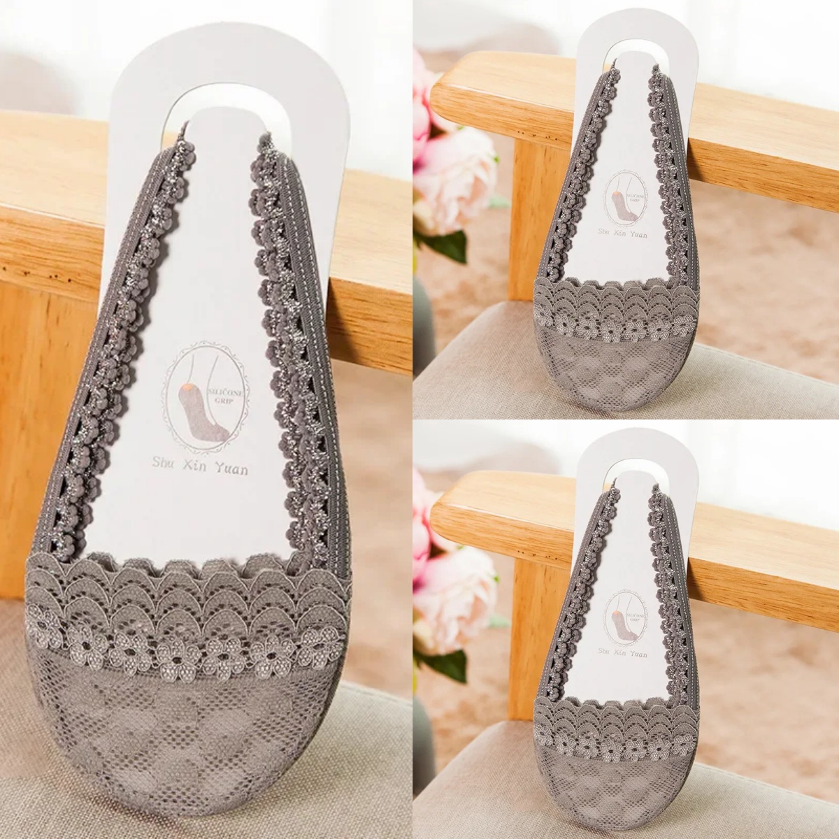 3 Pairs Womens Socks Summer Autumn Lace Girl Boat Socks Ultrathin Invisible Breathable Sexy Lady Sock Cotton Sock Meias Sox: WHITE