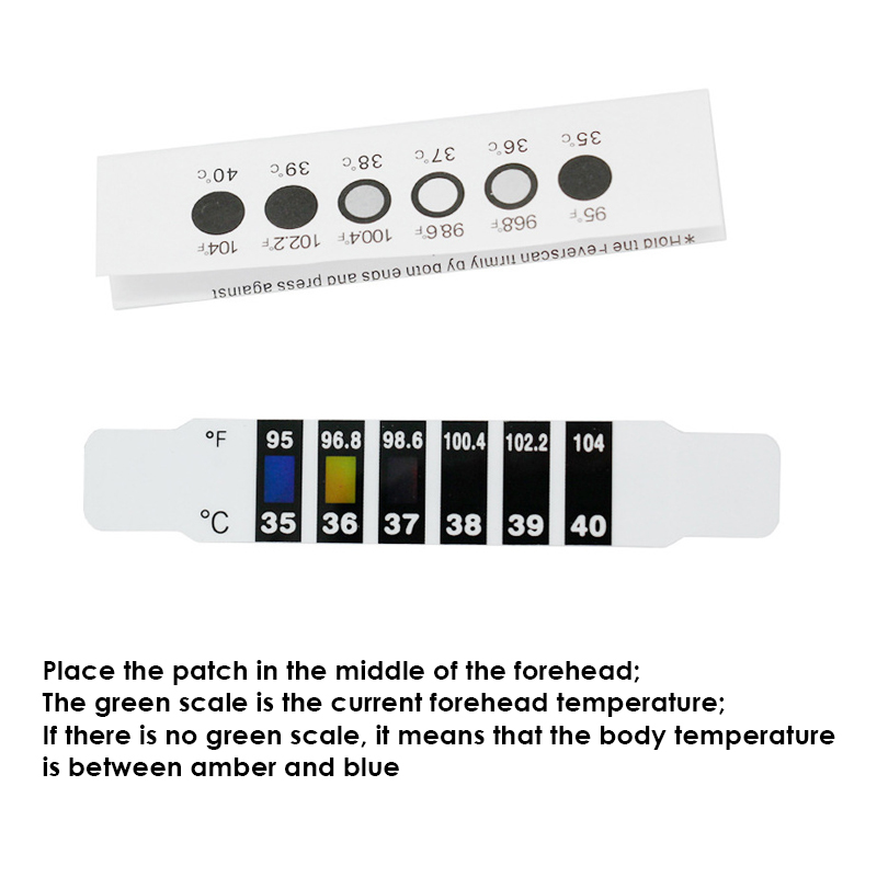 4pcs Child Forehead Temperature Measure Stickers Adult Long Strip Digital Display Discoloration Thermometer Patch Health Care