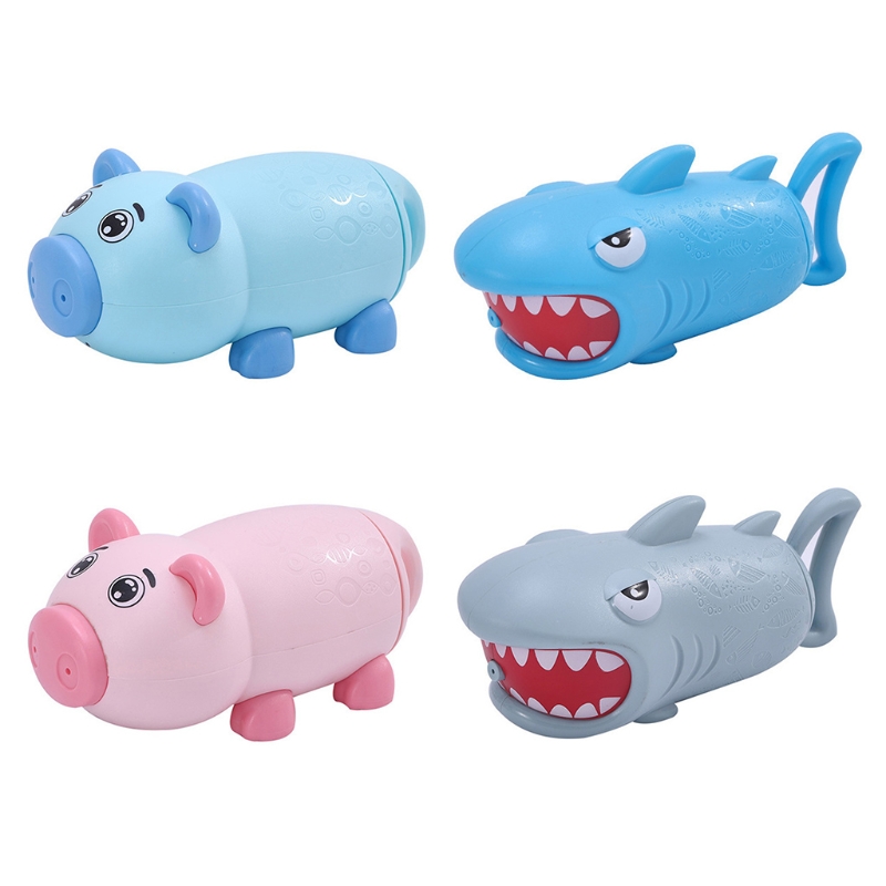 1Set Beach Toy Water Blaster Toy Sandpit Water Toy Summer Water Game Toy Beach Toy Play in Summer Toy Shark &amp; Pig Shape H055