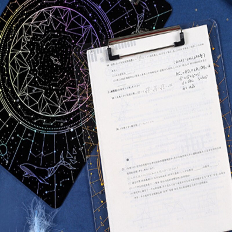 Paper Folder High Transparent Acrylic Book Board Folder File Storage Writing Splint Student sSationery Office School Supplies