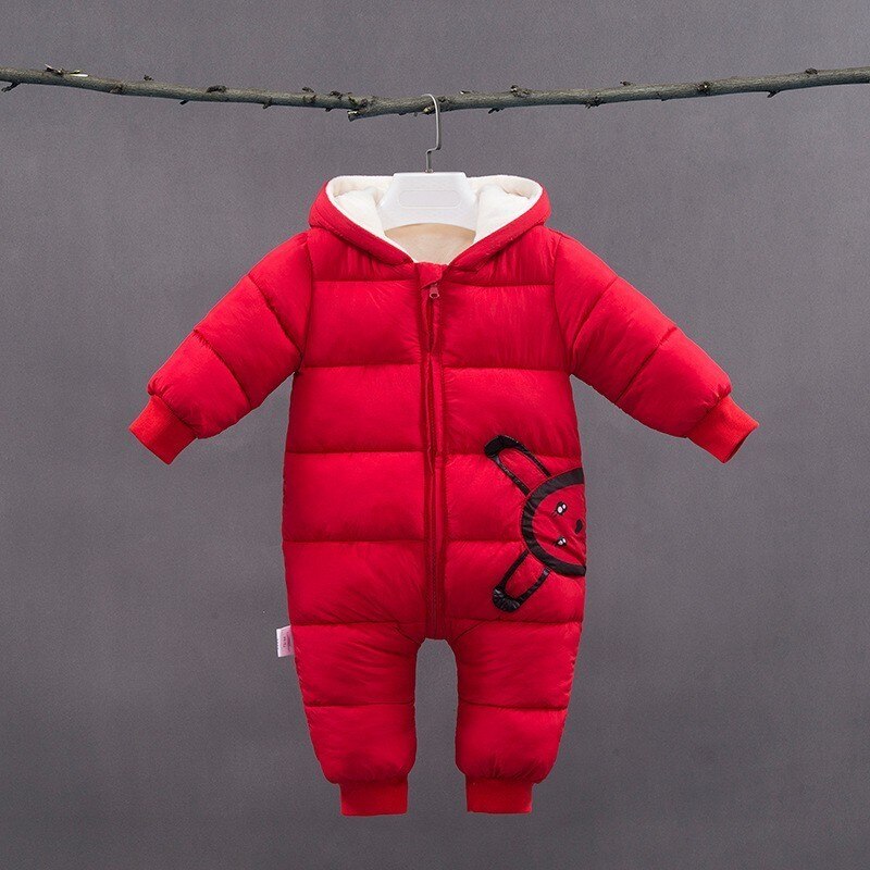 Overalls Winter Jumpsuit Pasgeboren Plus Fluwelen Snowsuit Sneeuw Slijtage Jas Jongen Warme Romper Down Katoen Meisje Kleding Bodysuit