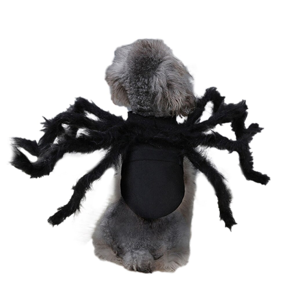 Pet Spider Costume Furry Spider Cosplay Dress up Costume Halloween Apparel for Dogs Puppy Cats
