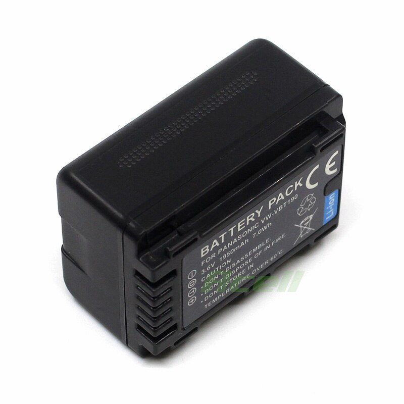 VW-VBT190 VW-VBY100 Batterij voor Panasonic HC-V110 V130 V160 V180 V210 V230 V250 V260 V380 V510 V520 V530 V550 V710 Camcorder