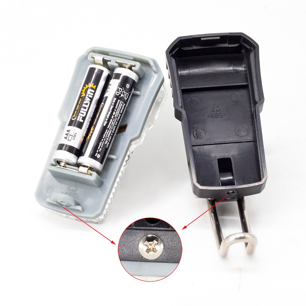 Światło rowerowe wsquore przednie światło roweru użyj 2 szt. Baterii AAA robić bagażnika widelec rowerowy z reflektorem rowerowym lampka ostrzegawcza