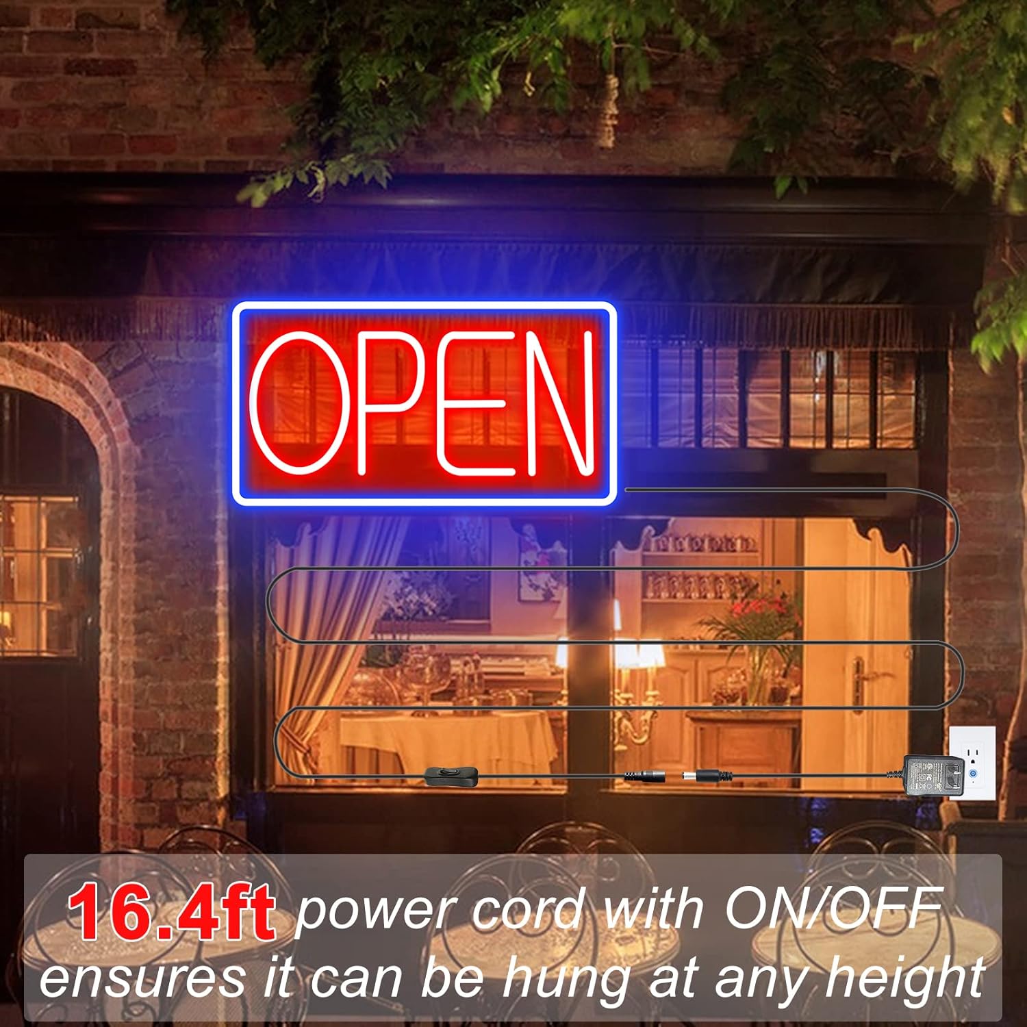 Open Neon Signs for Business LED Neon Open Signs Light Up Open Sign for Shop Store Florists Bar Salon Cafes Restaurant Pubs