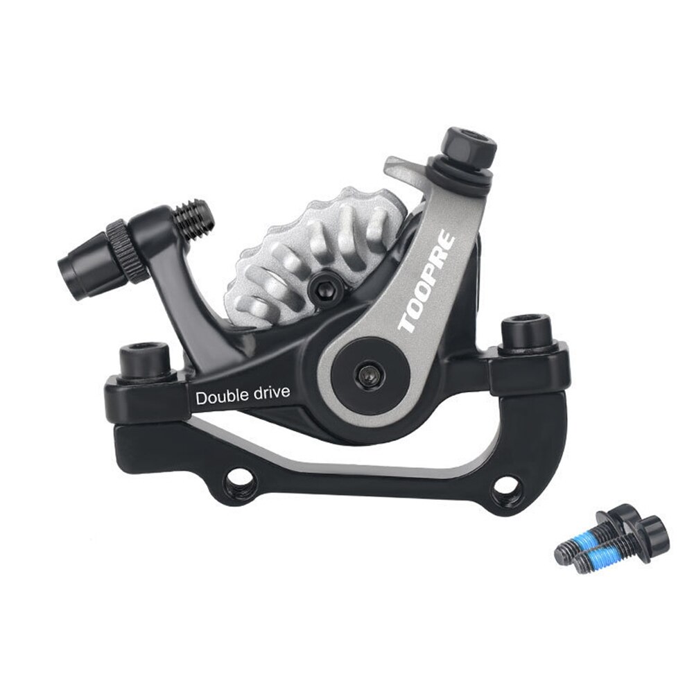 Bicycle Front Rear Disc Brake Mountain Road MTB Bike Mechanical Caliper Disc Brakes Cycling Part F160/R140 F180/R160 Dual Piston: Rear   Grey