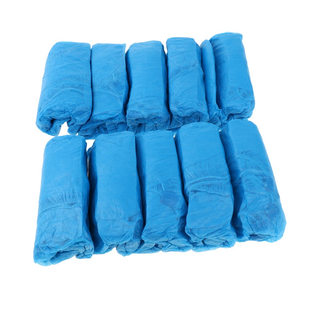 100 PCS Protective Disposable Shoe Covers / Overshoes / Anti-slip / CPE - Waterproof