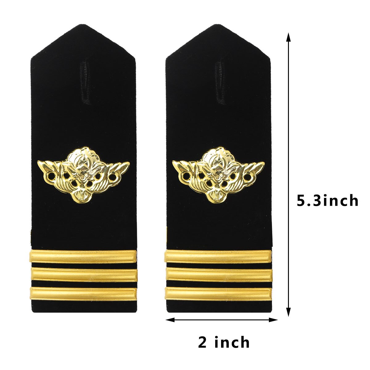 1 Pair Universal Uniform Epaulets Pilot Captain Sailor Shoulder Badge Boards Epaulette Gold Metal Bar/Star/Wheat