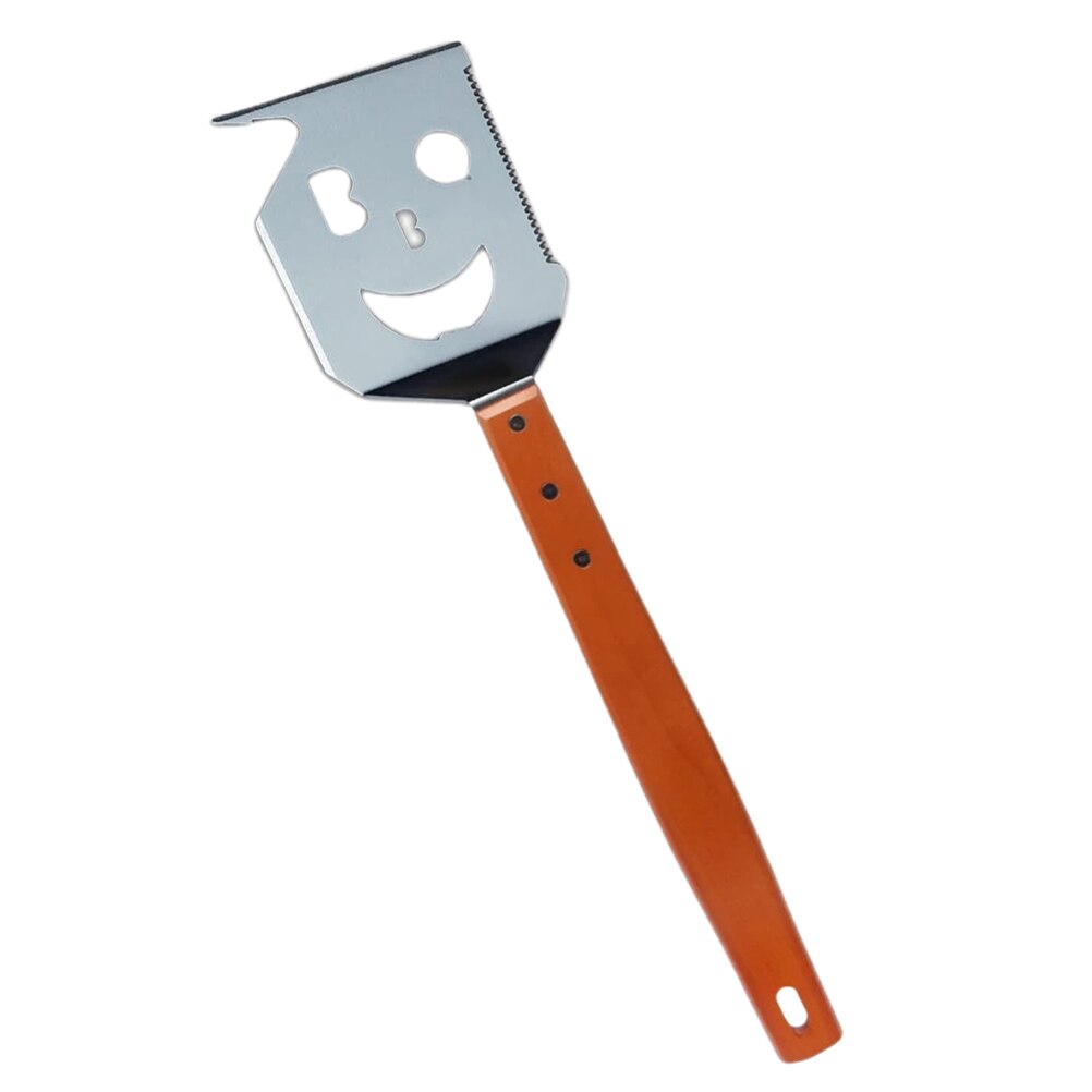 Multi-purpose Grill Spatula for Outdoor Grill with Flipping Fork 5 in 1 Smiley Barbecue Spatula Grill Barbecue Tool